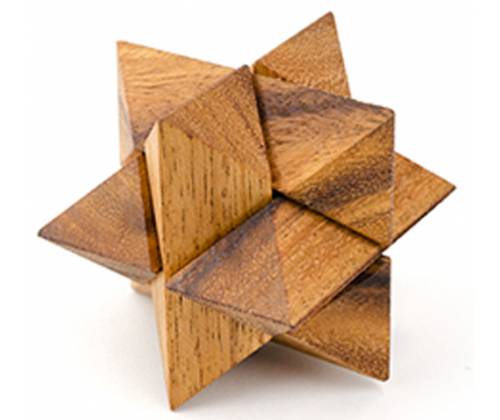 Ξύλινος Κατασκευαστικός Γρίφος Λογικής Star Puzzle - Τιμή: 10,00€