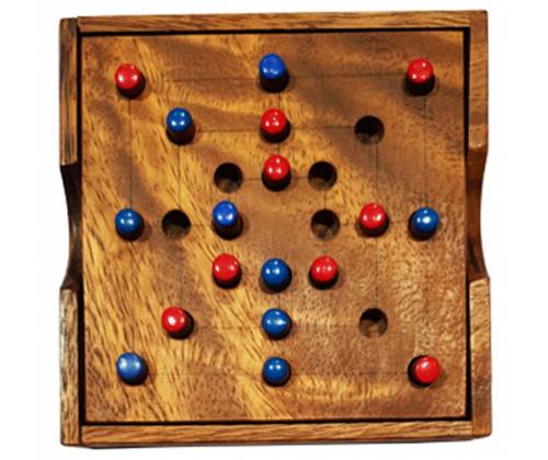 Wooden Board Game Nine Men Morris Large -  Price: 14,00€