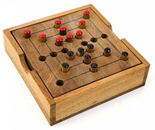 Wooden Board Game Nine Men Morris Small -  Price: 12,00€