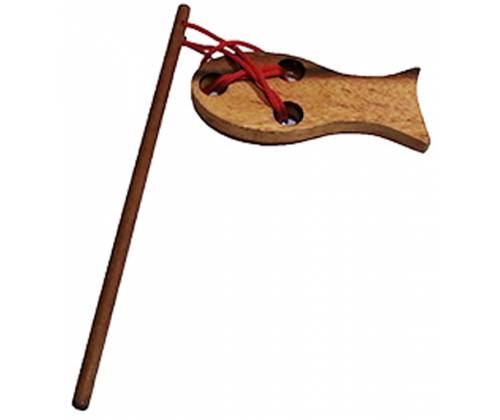 Wooden Logic Puzzle With Ropes & Knobs Fishing -  Price: 6,00€