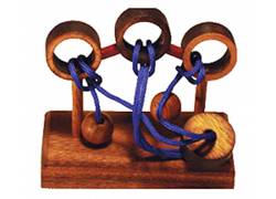 Ξύλινος Γρίφος  Με Σχοινιά & Κόμπους Shlomo