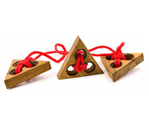 Wooden Logic Puzzle With Ropes & Knobs Tree Tiger -  Price: 5,00€