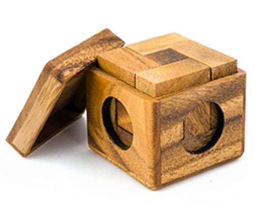 Ξύλινος Σχεδιαστικός Γρίφος Cube Puzzle 3D Small - Τιμή: 10,00€
