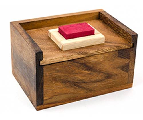 Ξύλινος Γρίφος Λογικής Σε Κουτί Hide Red Stone - Τιμή: 14,00€