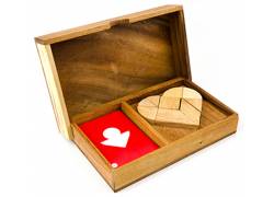 Ξύλινο Επιτραπέζιο Παιχνίδι Double Heart Tangram