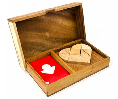 Wooden Board Game Double Heart Tangram -  Price: 28,00€