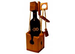 Ξύλινος Γρίφος  Με Σχοινιά & Κόμπους Wooden Lock For Wine