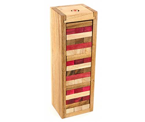 Wooden Board Game Jenga Colours And Dice -  Price: 25,00€